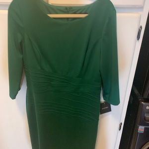 Long sleeve emerald green dress. New with tags. By Ellen Tracy